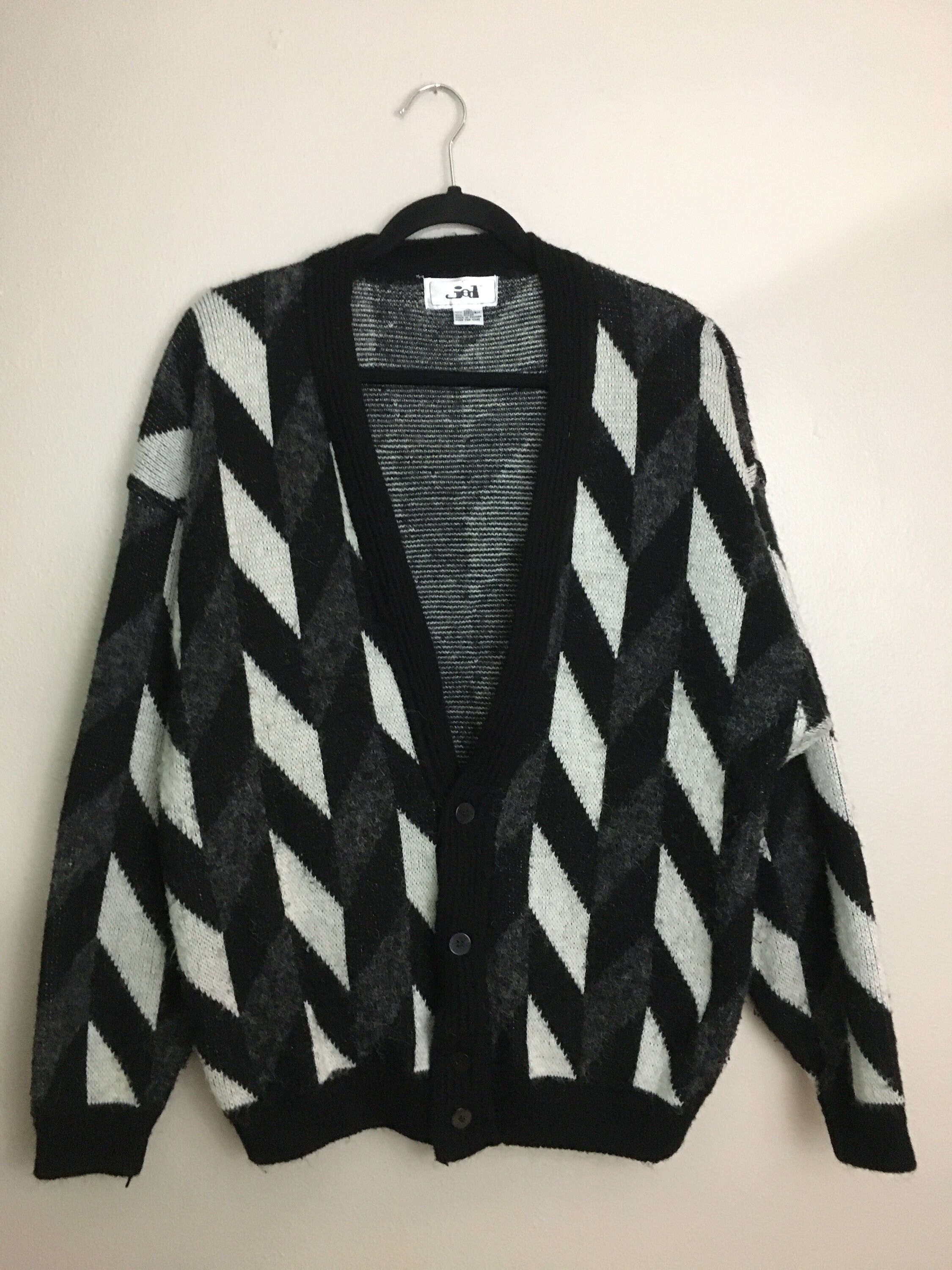 Vintage 1980s Man Cardigan Sweater Mod 
