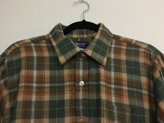 Vintage 1980s Mens Oxford Shirt ARROW 100% Cotton… - image 2