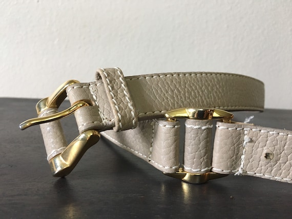 Vintage Liz Claiborne Belt 80s/90s Skinny Gray Leather Size  display picture 3