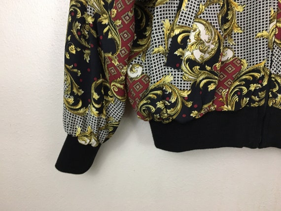 Vintage 1980s Puffy Bomber Jacket Baroque Versace… - image 2