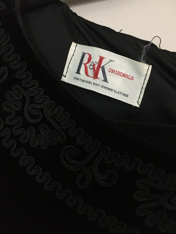 Vintage R & K Buckle Knit Abstract Mod Dress L