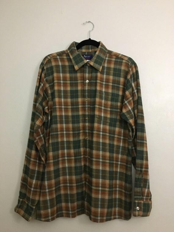 Vintage 1980s Mens Oxford Shirt ARROW 100% Cotton… - image 1