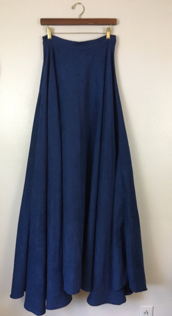 Vintage 1970s Skirt Maxi Ultra Suede Polyester Mo… - image 3