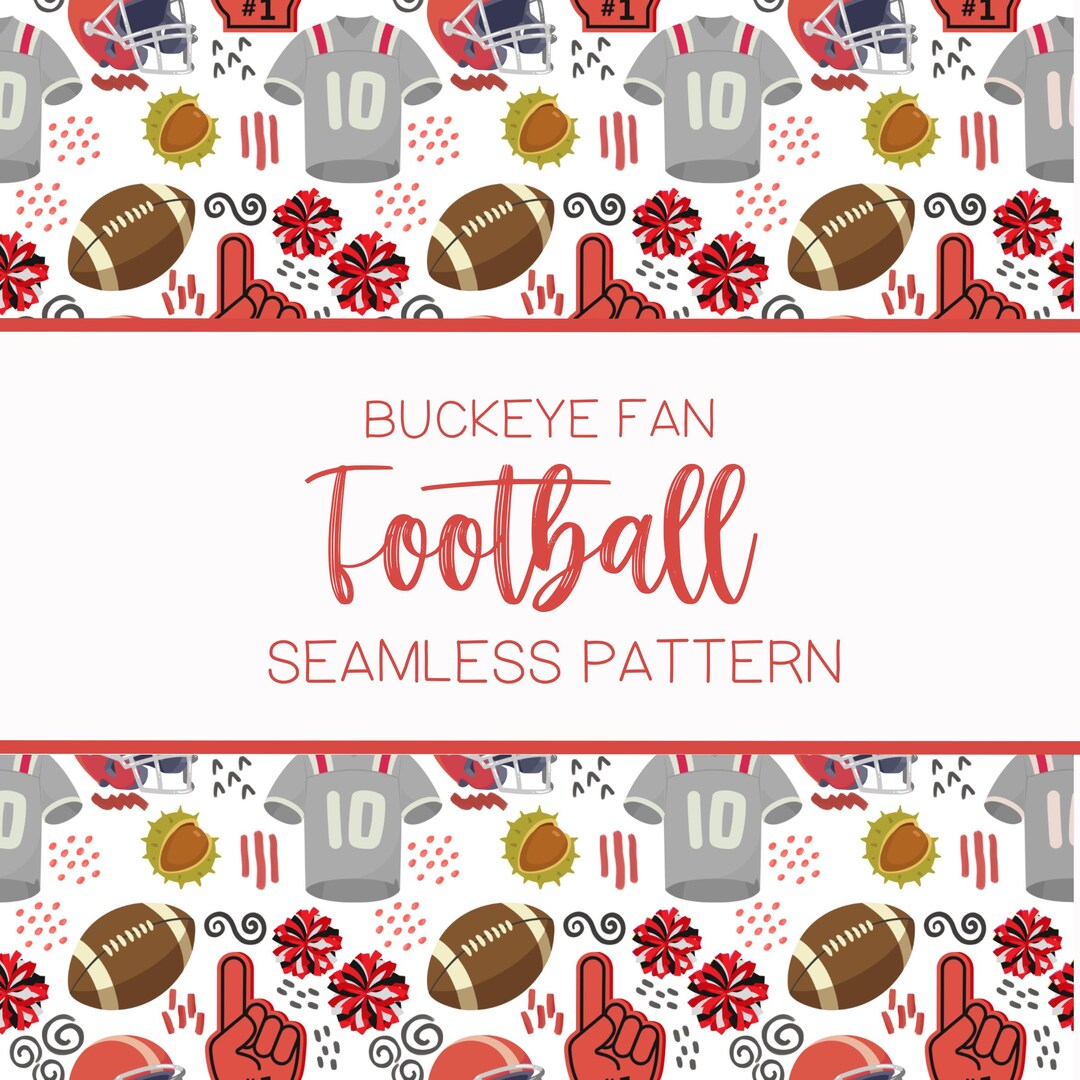 Buckeye Football Seamless Pattern (digital Download) PNG - Etsy