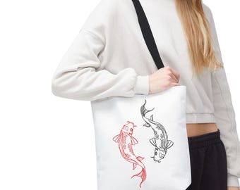 Yin Yang, Koi, Fish, Design, Tote Bag