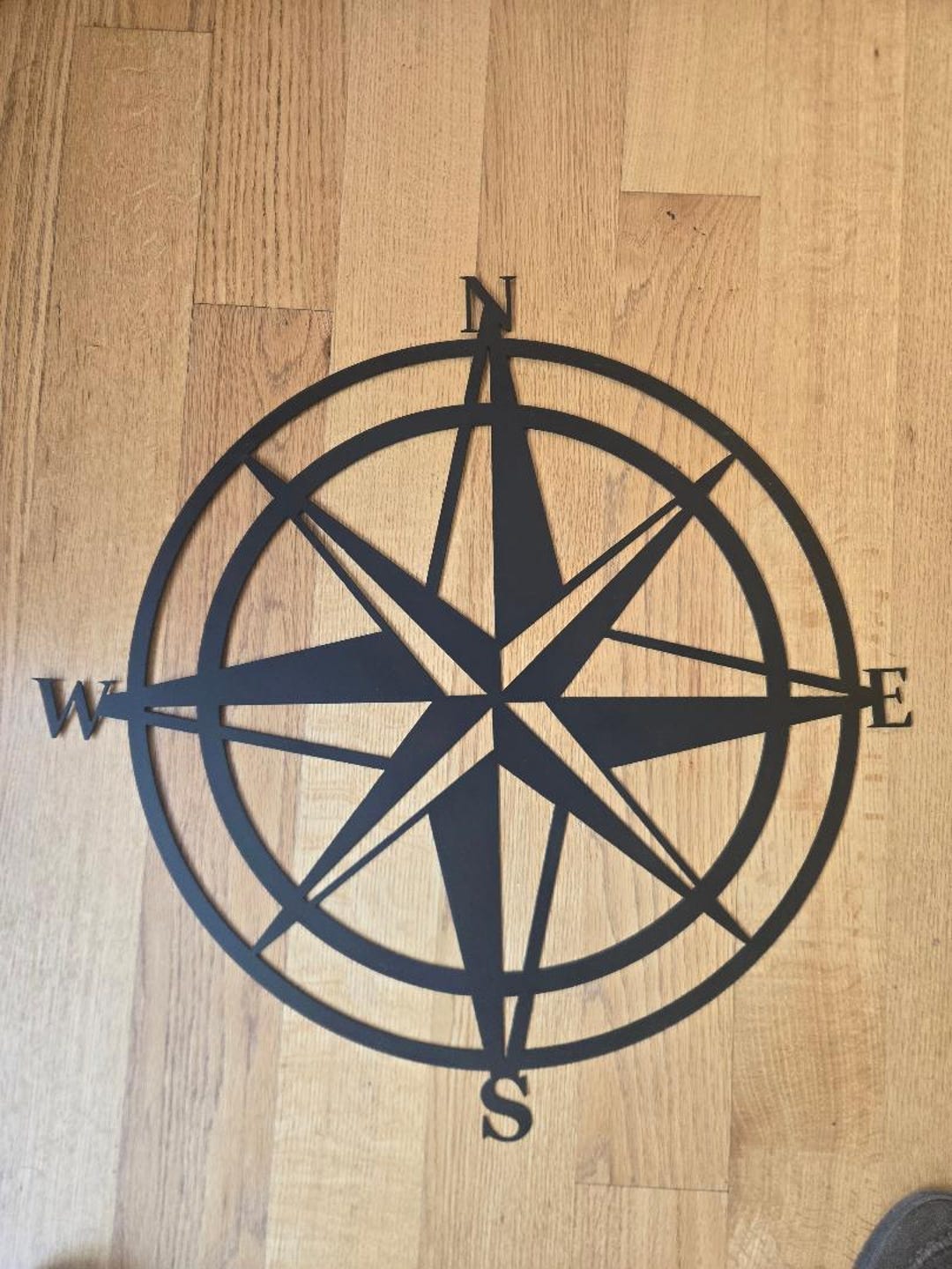 Metal Compass Rose Sign, Nautical Wall Art, Powder Coated Steel - Etsy