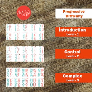 Paquete de dibujo para ejercicios de coordinación mano-ojo / Apto para personas con TDAH / 60 actividades (patrón en PDF)