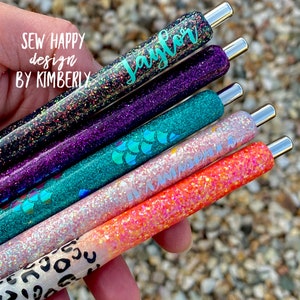 Custom refillable Papermate inkjoy 0.7 Glitter pen