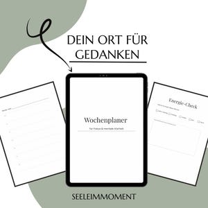 Wochenplaner PDF undatiert | ADHS freundlicher Planer Deutsch | Wochenübersicht zum Ausdrucken | Struktur ohne Stress | A4 & Digital