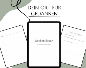 Undated weekly planner PDF | ADHD-friendly planner (German) | Printable weekly overview | Structure without stress | A4 & Digital