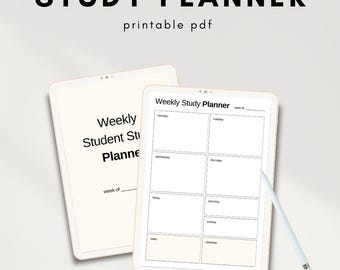 Editable Weekly Study Schedule | Printable Study Planner | Weekly ...
