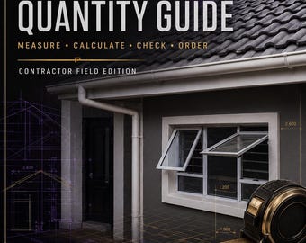 Roofing Material Takeoff Calculator | 49-Page Contractor Guide + Excel Estimator | Digital Download