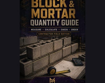 Guida alle quantità di blocchi e malta / Calcolatore di materiali e preventivi per muratura