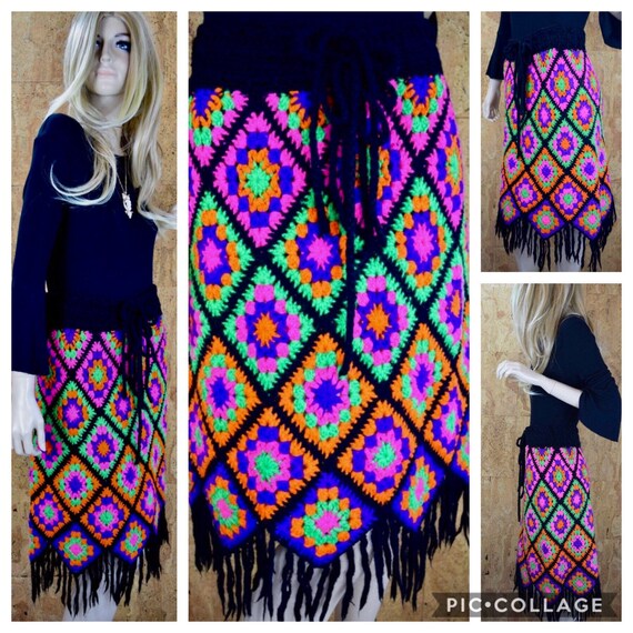 Vintage1970/'sPsychedelic SkirtSize 12