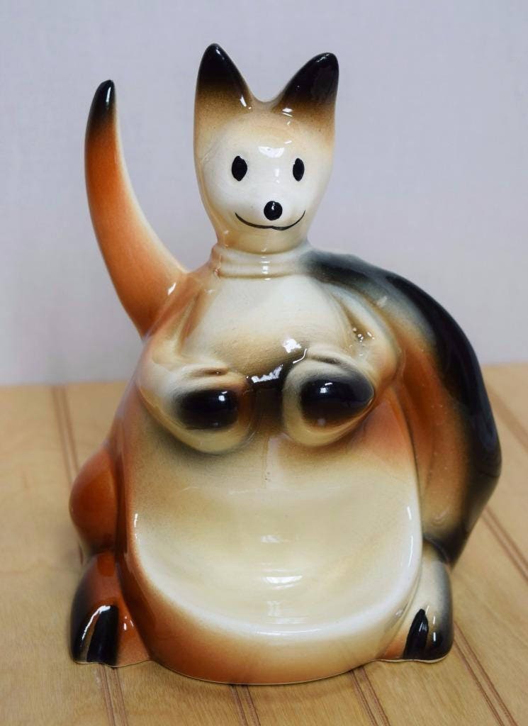 Vintage Kangaroo Pottery Dresser Caddy Valet Pulp Fiction Fine Enterprises