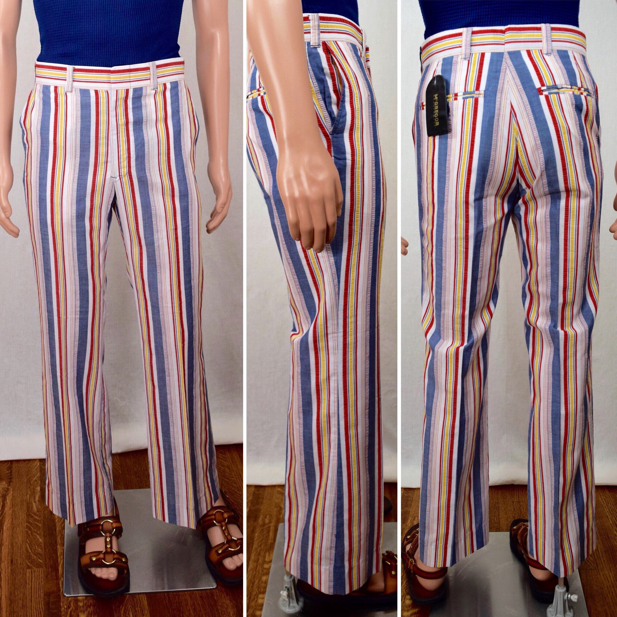 mens striped pants vintage