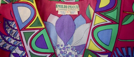 Vintage 1960's EMILIO PUCCI Mod Optic Op Art Psyc… - image 10