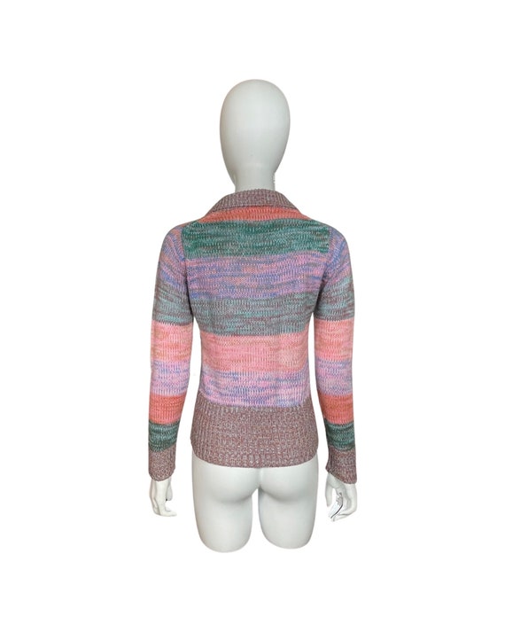 Vintage 1970's Women’s Multi-colored Pastel Space… - image 7