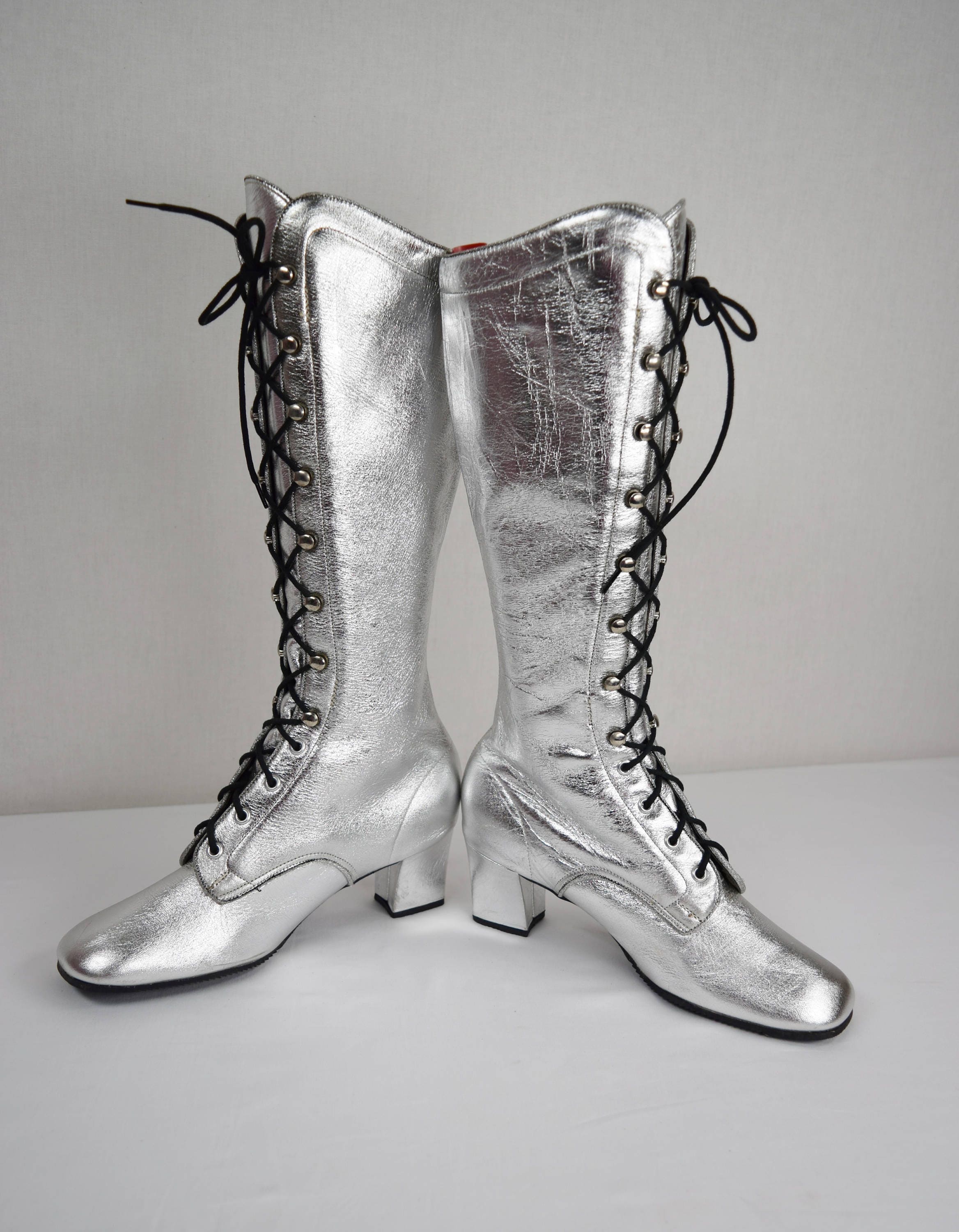 tall silver boots