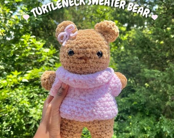 Patrón PDF de oso con cuello alto