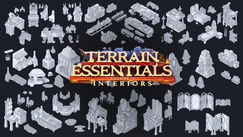 Stores Set STL, Fantasy Shop-interieurterreinbundel, tafelbladlandschap voor RPG Wargames, Modular Dungeon Town 3D-afdrukbestanden afbeelding 7