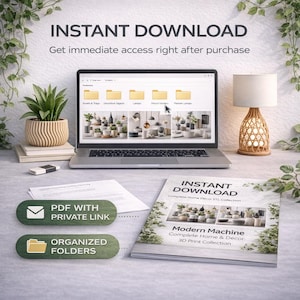 3D Printable Modern Home Decor STL Bundle - 550+ Files | Digital Download image 4