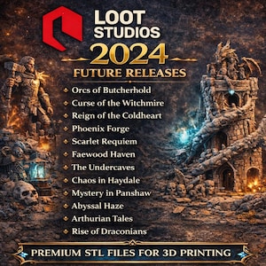 Lot 3D fantastiques 2024 | Lot de 12 RPG et figurines de table | 110 Go de téléchargement numérique image 2