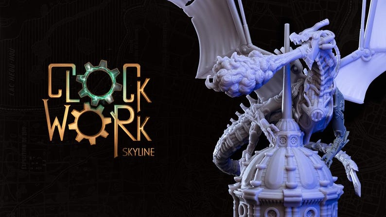 Clockwork Skyline Sci Fi STL Bundle, Cyberpunk Terrain, Miniatures ...