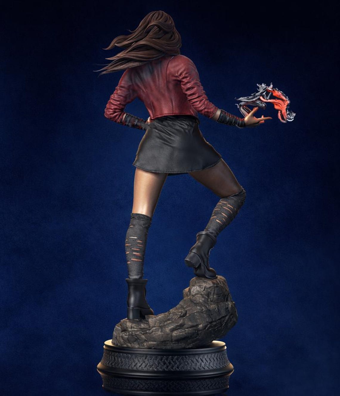 Wanda Maximoff | Scarlet Witch Sorceress Inspired STL Statue | 3D Print ...