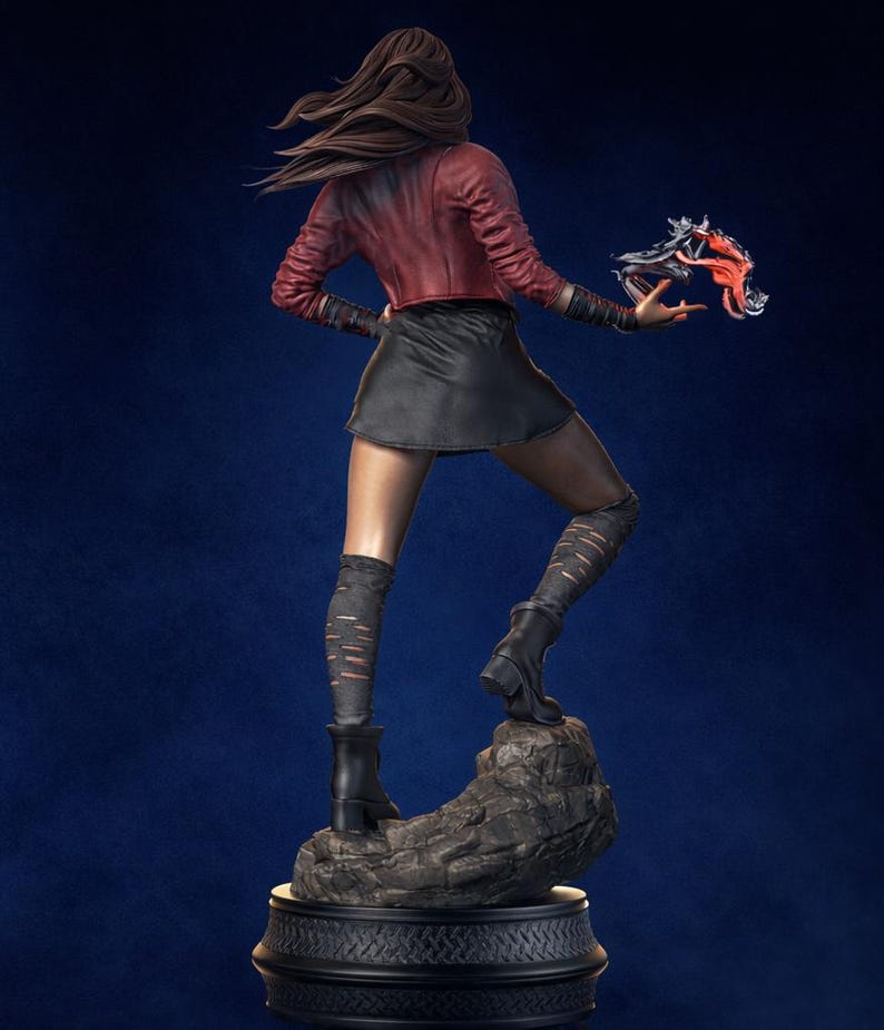 Wanda Maximoff | Scarlet Witch Sorceress Inspired STL Statue | 3D Print ...