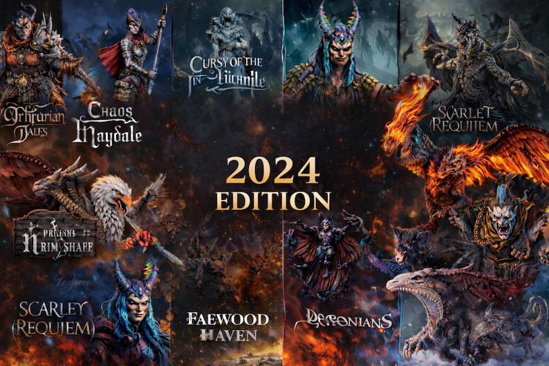 Lot 3D fantastiques 2024 | Lot de 12 RPG et figurines de table | 110 Go de téléchargement numérique image 5