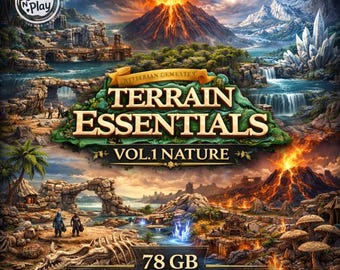 Cast n Play Terrain Essentials Vol 1 Nature Mega Bundle STL, 78GB Fantasy Terrain, Tabletop Scenery, RPG Wargame 3D Print Files