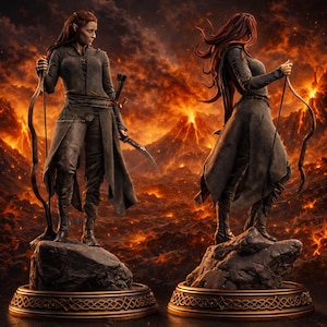 Tauriel The Hobbit | High Quality Fantasy Miniature | Modular Parts | Resin 3D Printing | STL File | Digital Download