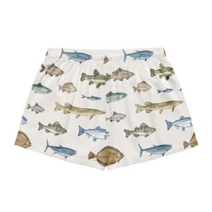 Trout Pajama Shorts | Embracing Life's Current | Soft All-Over Print Sleepwear Inspired by Flow