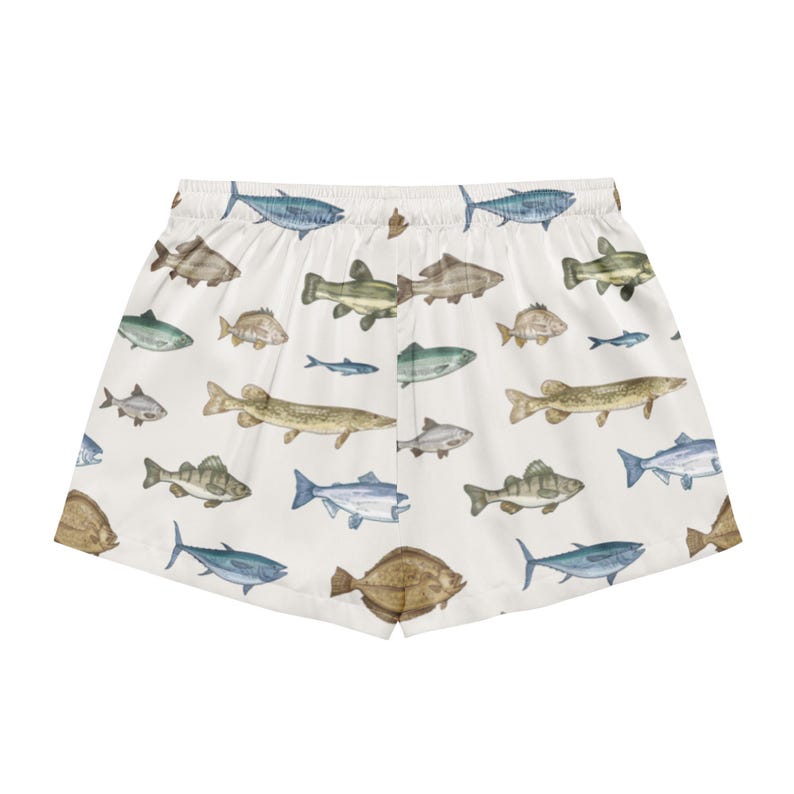 Trout Pajama Shorts | Embracing Life's Current | Soft All-Over Print Sleepwear Inspired by Flow