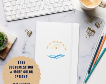 Sunny State of Mind Customizable Journal | Personalized Mental Health Notebook | Self-Love Gift for Her