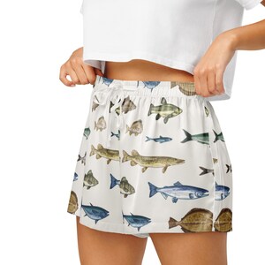 Trout Pajama Shorts | Embracing Life's Current | Soft All-Over Print Sleepwear Inspired by Flow