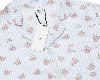 Floral Pajama Top | Women's Long Sleeve Sleepwear, Silky Soft