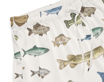 Trout Pajama Shorts | Women's Soft Sleepwear, Fish Print Loungewear