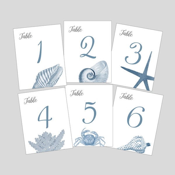 Beach Table Numbers Etsy