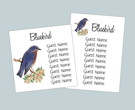 Bluebird Seating Chart