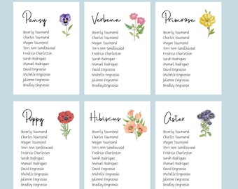 Seating Cards, Table Seating Assignment Cards, Seating Chart, Guest Seating Charts, Reception Seating, Wedding Seating Chart