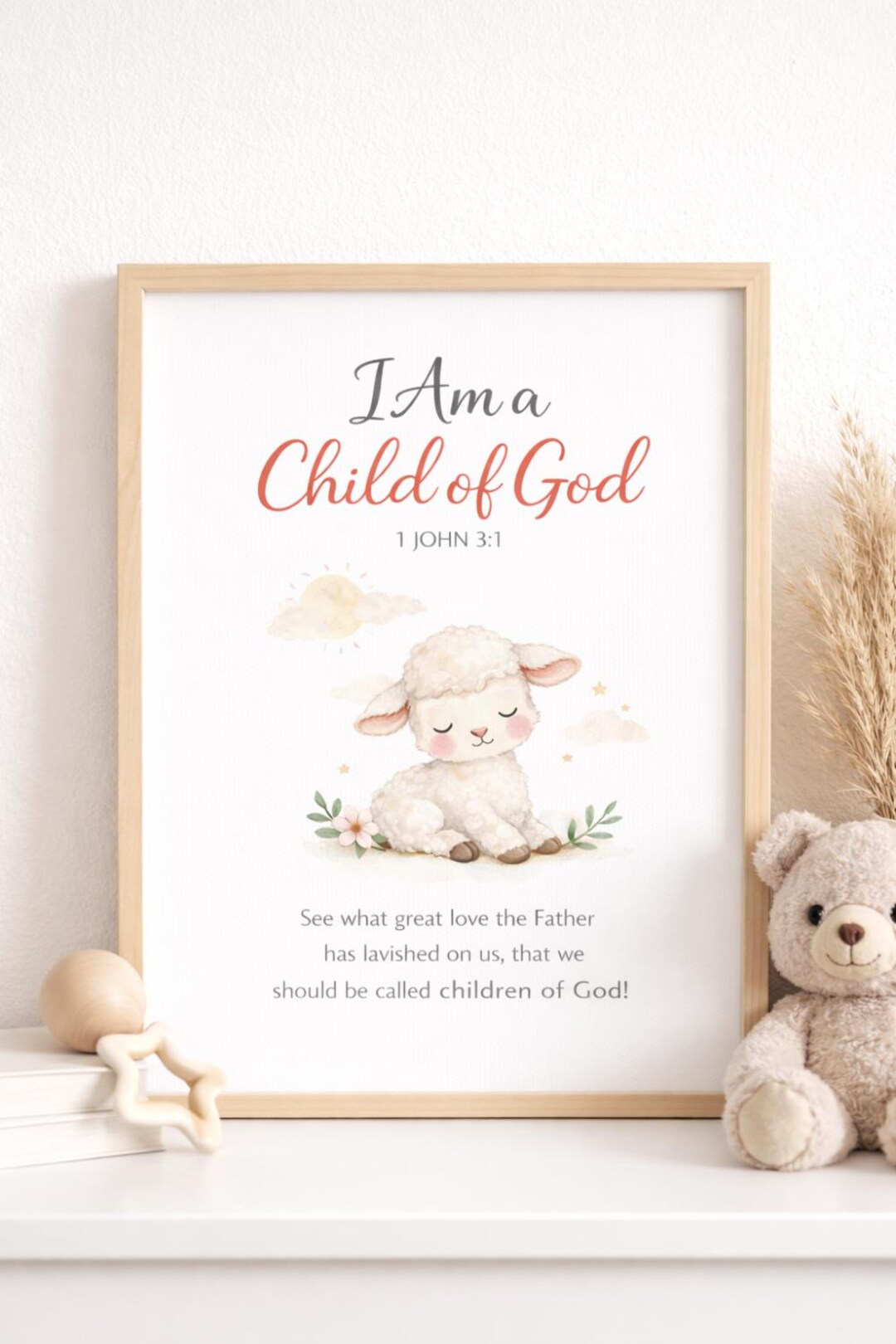 I Am a Child of God Nursery Wall Art Printable Christian Decor Instant ...