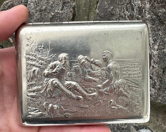 Cigarette case Vintage Three Hunters USSR 60-70s'