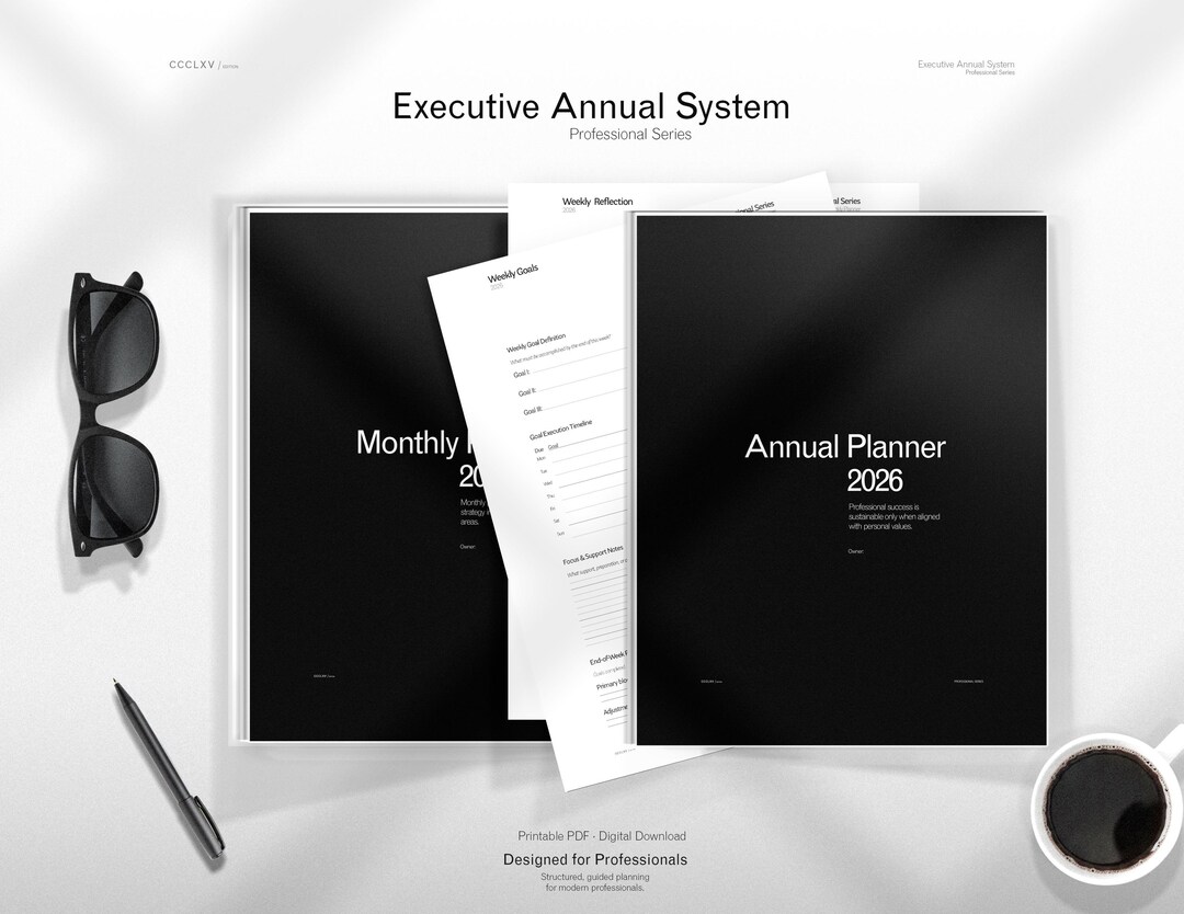 29- Page Executive Planner Bundle | Annual, Monthly, Weekly Planning ...