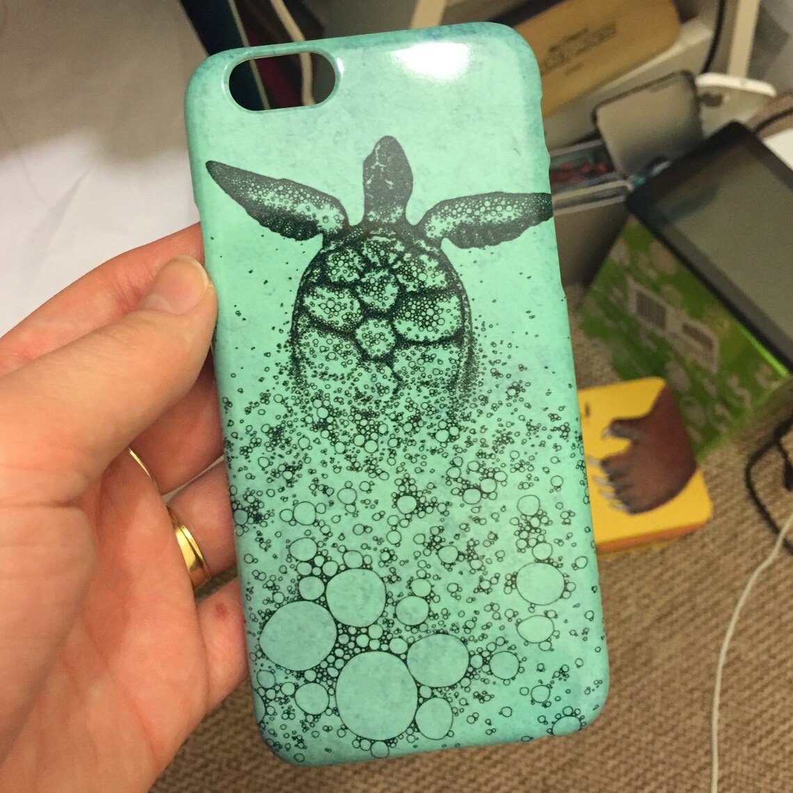 Turtle Phone Case // Illustrated Animal // for Iphone and Etsy