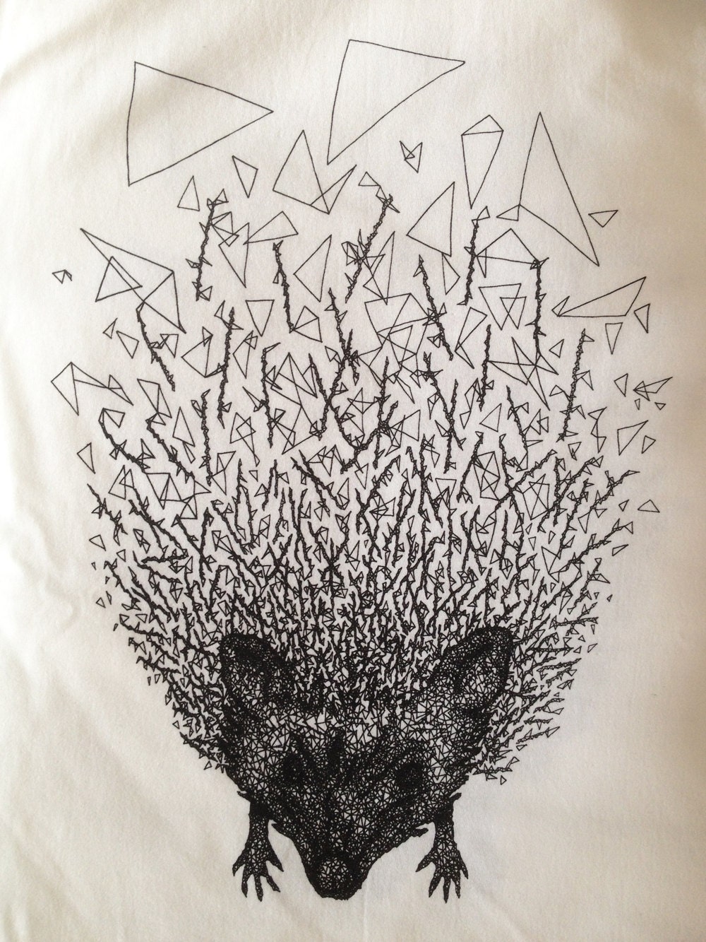 Hedgehog Illustration Tshirt // Animal Screen Print Tshirt Etsy