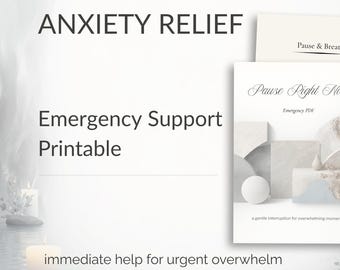 Emergency Grounding Worksheet | Anxiety Relief Printable (PDF Download)