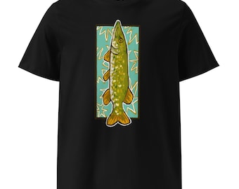 T-shirt met snoekprint