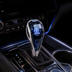 Toyota Crystal Gear Shift Knob Cover, LED Illuminated Shifter Head Trim, Luxury Interior Gear Lever Decor, Car Accessories Gift